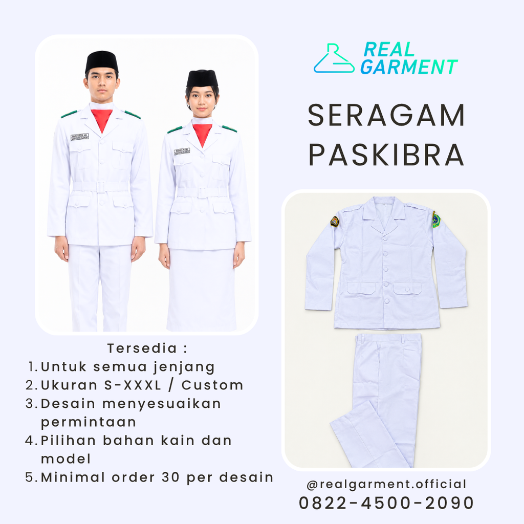 Konveksi Seragam Paskibra Surabaya Pilihan Customer | 0822.4500.2090 Real garment melayani pembuatan konveksi seragam surabaya, seragam paskibra surabaya, paskibra surabaya terdekat, garment sidoarjo, printing kaos surabaya, konveksi daerah surabaya, alamat konveksi di surabaya, frenzo konveksi seragam kabupaten tulungagung, konveksi murah surabaya, seragam paskibra custom surabaya, seragam putih paskibra sidoarjo, kaos latihan paskibra surabaya