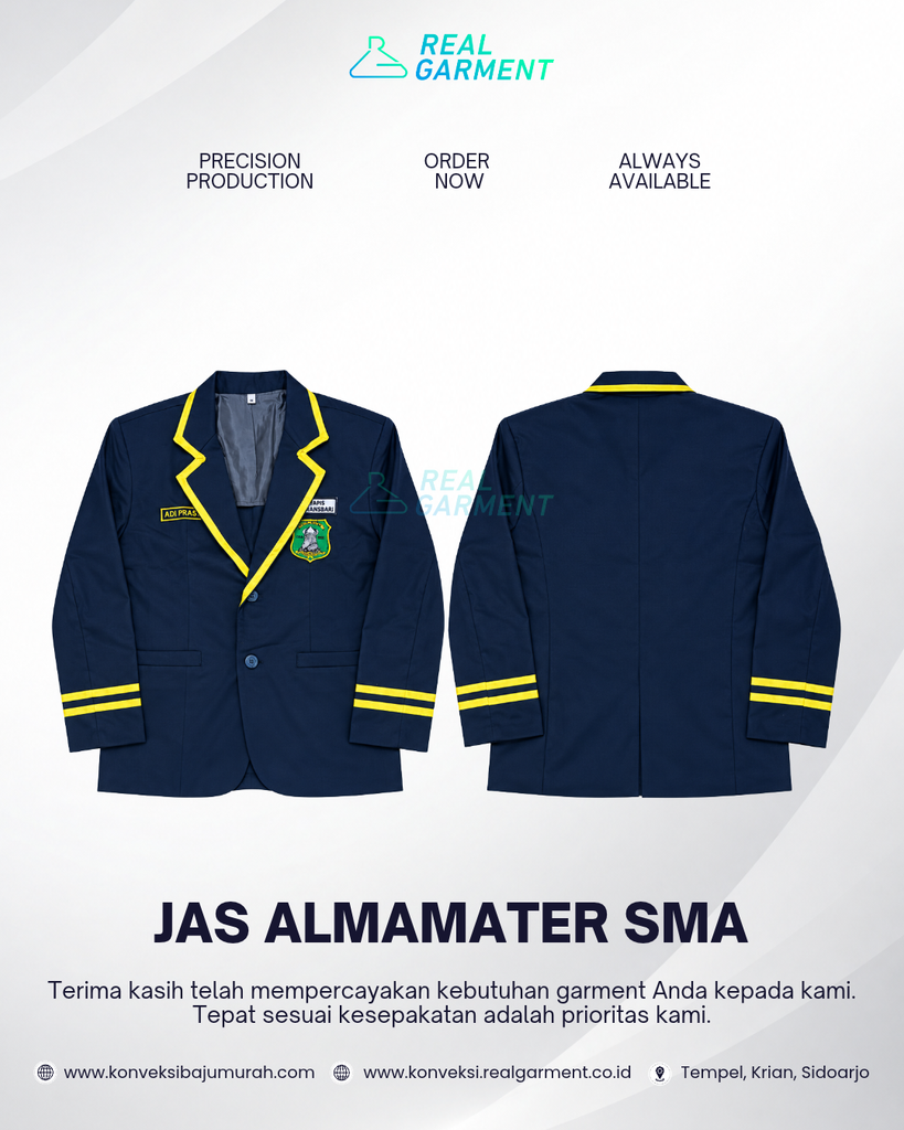 produksi jas almamater